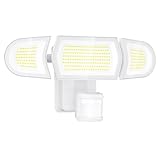 Olafus Battery Powered LED Security Light Motion Sensor Outdoor Light, 2000LM 6500K Motion Flood...