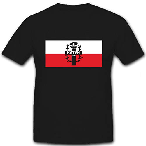 Soldat Pologne t-shirt Katyn1940 noir XXXL pour homme cherchant confort et style