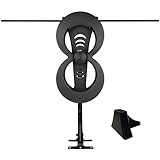 Antennas Direct ClearStream 2MAX Indoor Outdoor TV Antenna, UHF VHF, Multi-Directional, 60+ Mile Range, 4K 8K UHD NEXTGEN TV – w/ 20-inch Mast (Black)
