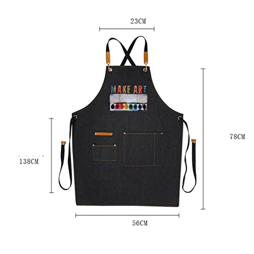 Tablier de toile de denim authentique pour femme créative de taille E - 3