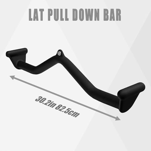 Image of BLUSLM Lat Pull Down Bar T bar Row Attachment, V Bar Tricep Lat Pulldown Attachments, Back Strength Training Bar for Home Gym Exercise Cable Machine Attachments