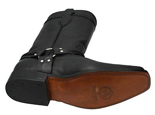 Dona Michi Men's Genuine Cowhide Leather Motorcycle Boots Handmade4