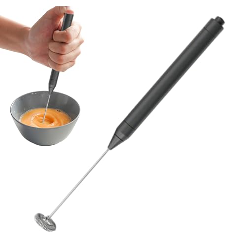 espumadora eléctrica de mano, batidora eléctrica de café, batidor de leche portátil multiusos para capuchino, latte, chocolate, hornear, proteínas, café, bar, bebidas frías en el hogar