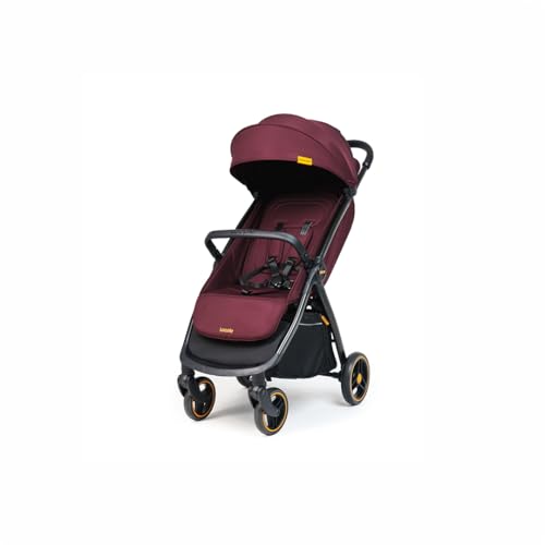 Image of Loopie Hop 1 Hand Fold Travel Friendly Compact CABIN Stroller for 0-4 Years | 3 position RECLINE Seat with SLEEPING position | SUN Protection UPF 50+ Canopy | 5 Point Safety HARNESS | 360 Wheels | 5 KG storage BASKET | WASHABLE Oxford Cotton fabric | MOSQUITO NET | Self-standing | 1 year WARRANTY | Maroon