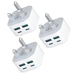 USB C Charger Plug,3Pack 40W USBC i Phone Fast Plug 4-Port Micro USB A and C Charging for iPhone17 16 16e 15 14 13 12 11 Pro Max Plus Watch iPad Pro Mini Air,Multi port UK Wall Power Type C Mains Head