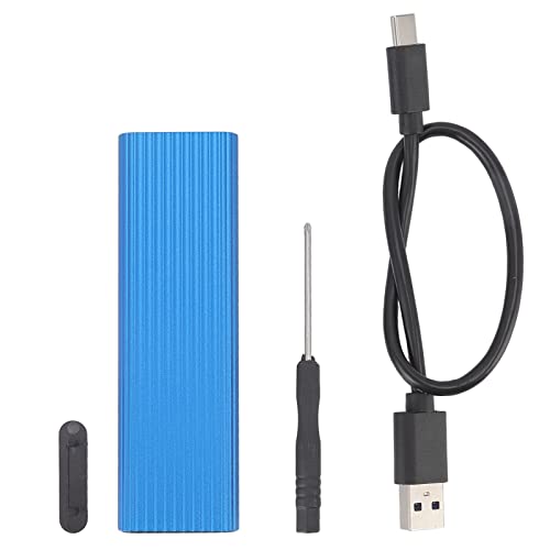 Caja externa M.2 SSD Adaptador USB C 3.1 de aluminio azul miniatura 1
