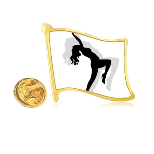 Pin's en métal doré femme dansante pour customiser vos vêtements