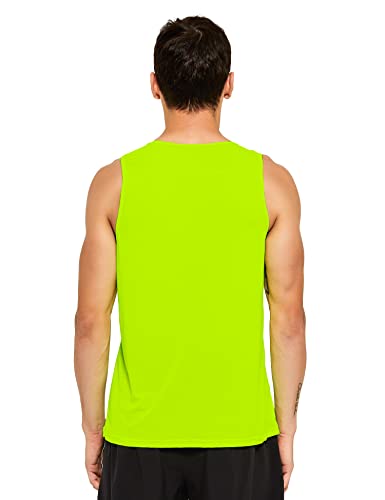 DEMOZU Men's Neon Running Tank Top Bright Workout Gym Athletic Rave Party Tank Top3