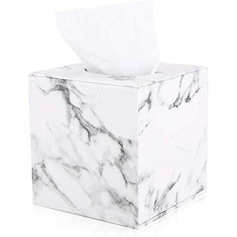 KINGFOM Marble Leather Tissue Box Cover Cover