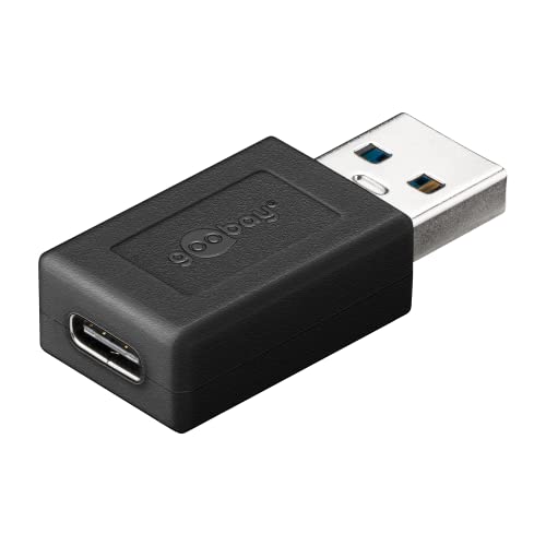 goobay 45400 Adaptateur USB C vers USB 3.0/Transmission de données SuperSpeed jusqu'à 5 Gbit/s/USB-C femelle vers USB 3.0 mâle (type A) Noir