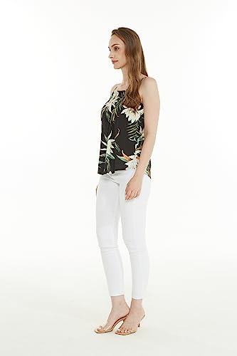 Image of Family Matching Hawaiian Clothes, Wispy Cereus Black | Lightweight 100% rayon • Family matching outfits • Tropical floral print • Beach vacations • Luaus • Cruises • Family photos