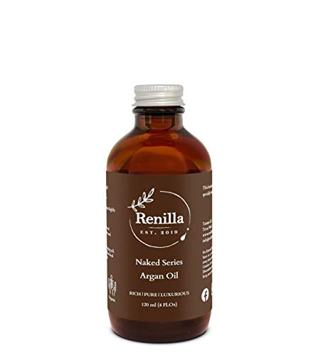 Renilla Organic Argan Oil from Morocco - Organic, Pure and Unrefined Oils | Skin Moisturizer | Anti aging | Frizzy Hair | Massage Oil | Carrier Oil | Hair Oil (Naked Series)