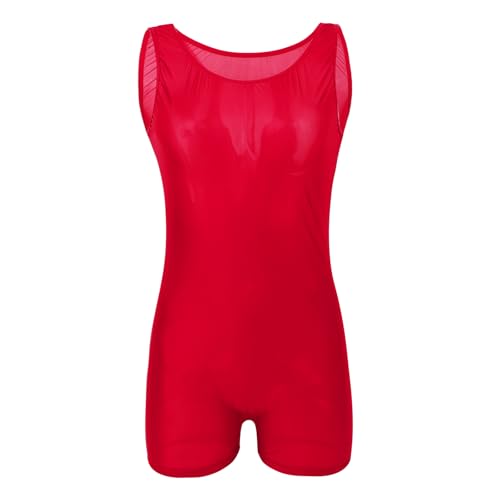 BXT Men's Sexy See Through Underwear Jumpsuit High Elastic Thin Slim Stretchy Erotic Lingerie Onesie Vest
