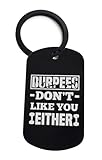 lauthings burpees don't like you either - portachiavi burpees don't like you either portachiavi nero, nero , taglia unica