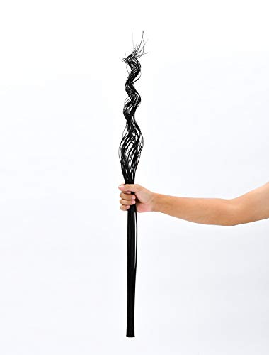 Image of Leewadee Wavy Palm Leaves - Loose Decor Twigs for Floor Vases, Colored and Dried Arrangements for Home and Business Decorations, 39 inches, Black Brown