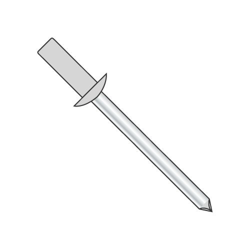 1/4" x .02"-.12" (#82) Closed End Blind Rivets/Aluminum Body/Steel Mandrel/Barrel Length: .410" (Carton: 2,000 pcs)