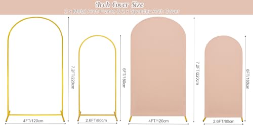 Soporte para Arco de Boda con Cover Spandex Cameo Brown miniatura 2
