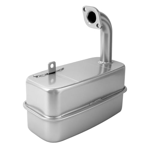 Image of GY22156 Exhaust Muffler, Replaces for GY21990 | Fits John Deere 107S D105 D110 E100 E110 X125 X126 X145 100 Series Tractors, Complete Installation Accessories Included