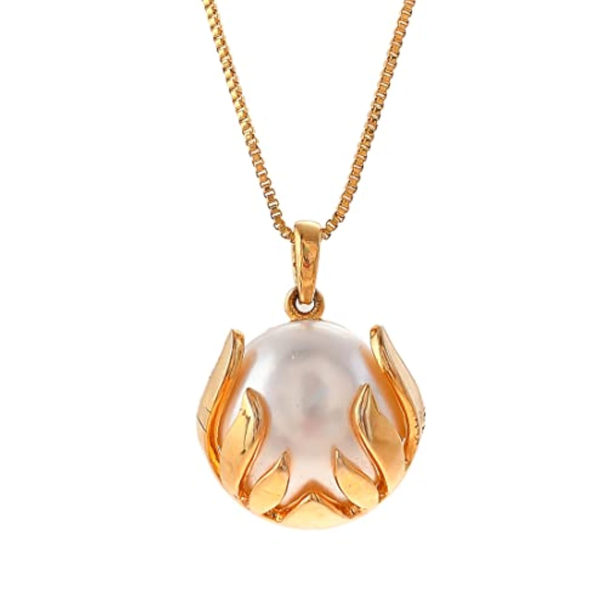 Mothers Half Pearl Pocket Pendant Set