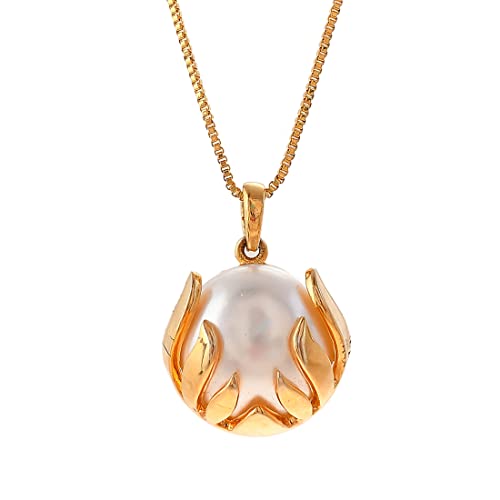 Mothers Half Pearl Pocket Pendant Set