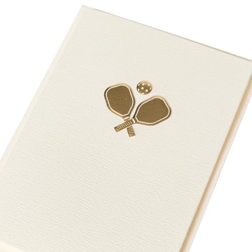 Image of Graphique Pickleball Cards, Pack of 10 Cards with Envelopes, All Occasion Greetings, Blank Inside, Embossing and Gold Foil Accents, La Petite Press Collection Boxed Set, 3.25 inch x 4.75 inch