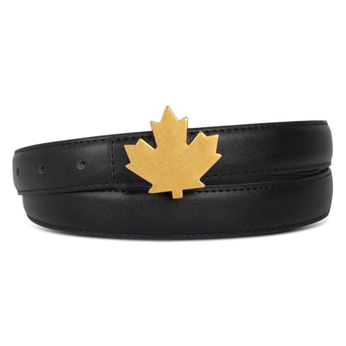 Image of Aurolran Women's Leather Belt with Buckle - Ideal for Dresses, Jeans, and Coats