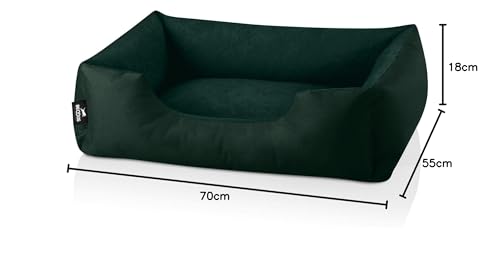 BedDog Hundebett Zara, Hundekissen mit Abziehbaren Waschbaren Bezug, Hundekorb, Hundesofa, für Kleine Hunde, M