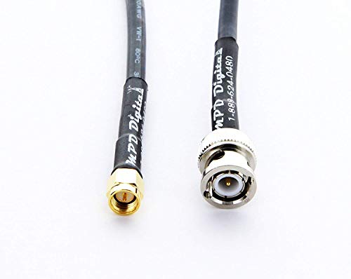 BNC Male to SMA Male Times Microwave LMR-400 Cable 6ft