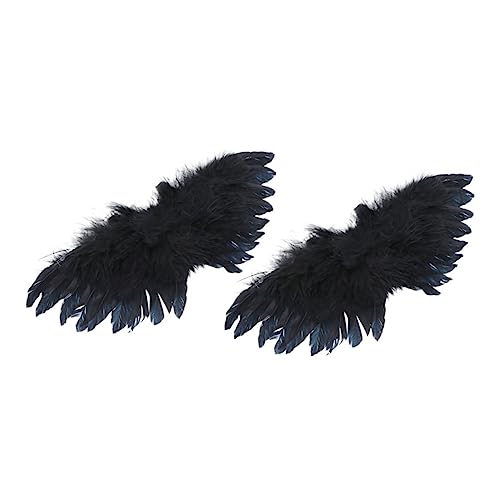 UPKOCH 2 Piezas Alas De Angel Colgante De Bricolaje Boda Preguntarse ala De Penacho Muñeca Hada Mini Alas Women Decoración De Alas Decoraciones Ángel Fiesta De Bricolaje Black Pluma