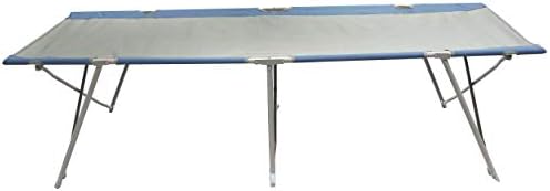 Homecall XXL Camping folding bed 600D polyester /rip stop grey/blue