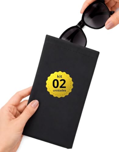 Estojo Para Oculos De Grau E De Sol Capinha Portátil (PRETO)