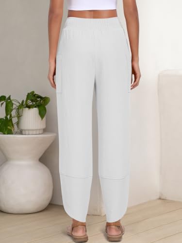 Image of ANRABESS Womens Wide Leg Palazzo Capri Barrel Pants