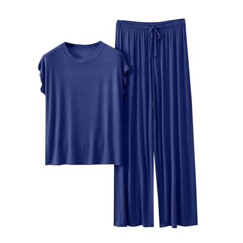 Pantalones de lino de verano para mujer en conjunto de dos piezas casual