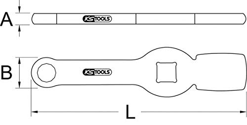 KS Tools 3/4 Inch Impact Hex Key with 2 Impact Surfaces, 18 mm, Weiß - Image 2