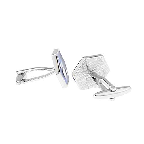 Mancuernillas Daesar para hombre hexagonales azules miniatura 2