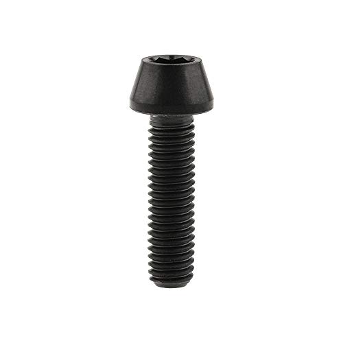 Image of Titanium Ti Bolt M5x9 16 18 20 25 30 35 40 45 50 55 60mm Tapered Head Screws Pack of 4 (M5x18mm, Black)