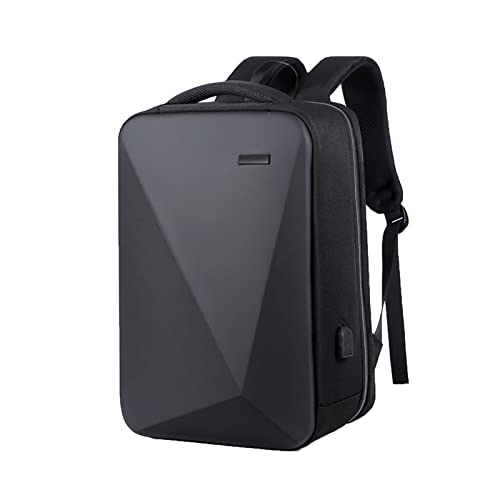 Zaino antifurto for laptop da uomo, zaino da viaggio rigido impermeabile con porta USB e lucchetto TSA, zaino for computer da gioco resistente for uomo e donna adatto for notebook da 15,6 pollici(C)