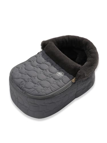 ペット ゆりかご バシネット SNOW DOME HARRYSPET ペットカート ベッド ハウス 冬 ペットベッド 寝袋 クッション もこもこ ハリースペット (シャドーグレー, L)