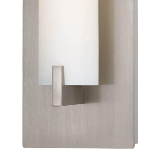Image of GEORGE KOVACS P5040-084-L Tube LED Wall Sconce, 1-Light, 12 Total Watts, 13.25-in H x 4.75-in W, Brushed Nickel