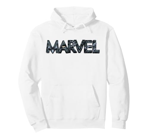 Image of Marvel Avengers Black Panther T'Challa Stylized Marvel Logo Pullover Hoodie