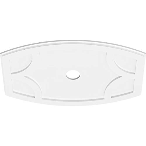 Image of Ekena Millwork CMP30X20KY-03000 Kailey Architectural Grade PVC Contemporary Urethane Ceiling Medallions 30 inchW x 20 inchH x 3 inchID x 16 1 /4 inchC x 1 inchP