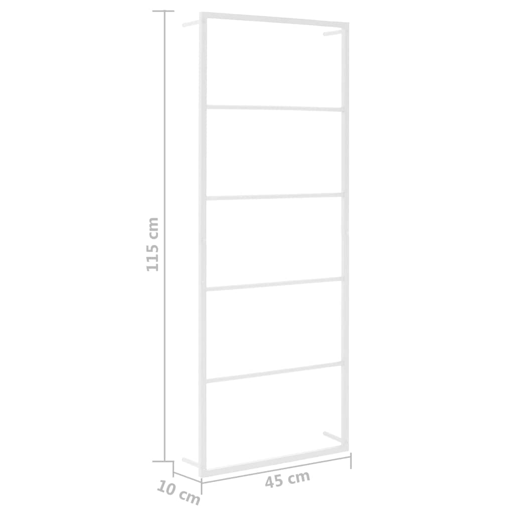 Porte-Serviettes Blanc 45x10x115 cm Acier Porte-Serviettes Blanc,336119