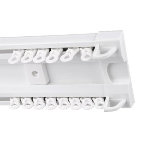 Tringle à rideaux double en aluminium 1,4 m robuste réglable pour salon