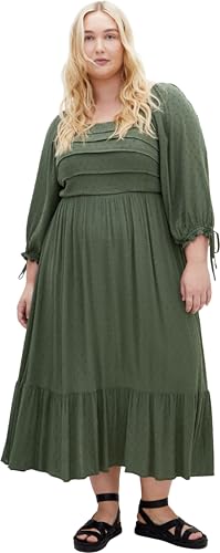 City Chic Women's Plus Size Ally Dress, 16 Khaki