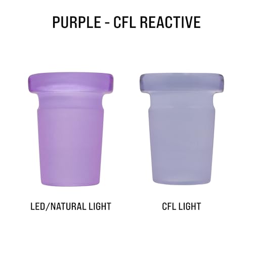 Image of Terporium Low Profile Reduction Adapter (Single) | Purple 18mm Male to 14mm Female Converts 18mm to 14mm | Made of 100% Borosilicate Glass