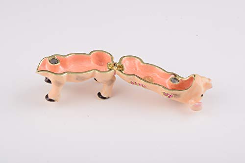 Keren Kopal Pig Trinket Box Decorated With Swarovski Crystals Unique Handmade Gift P1902 #TOP6
