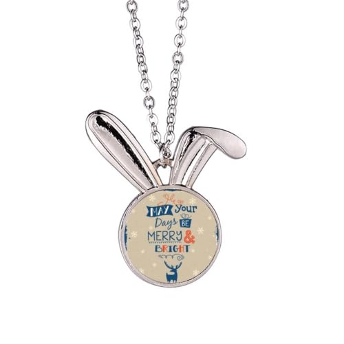 Collier cerf et lapin de Noël, le bijou poétique qui célèbre la magie de l'enfance