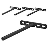 Hungsmart Juego de 4 Soportes Flotantes Pared Balda de 5 x 3/4 pulgadas para Estantes Personalizados de 1 pulgada de grosor, Color Negro