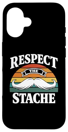 Funny Mustache respect The Stache ���g�� �r���e�[�W �t�F�C�V�����w�A �X�}�z�P�[�X iPhone 16 �p