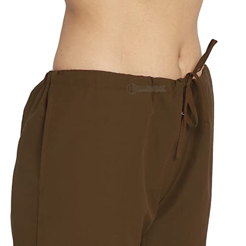 Image of IS IndoSurgicals Faux Wrap Scrub Suits for Doctors Women OT Dress (XXXXL, Brown)